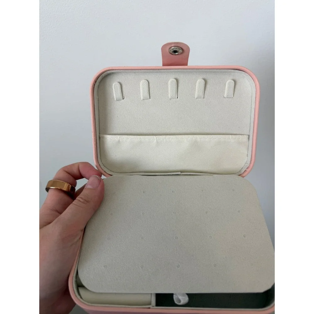 Pink Jewelry Box Organizer – Multi-Compartment Storage